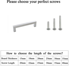4.25 Inch(C-C) Brushed Nickel Square Cabinet Pulls (4.25